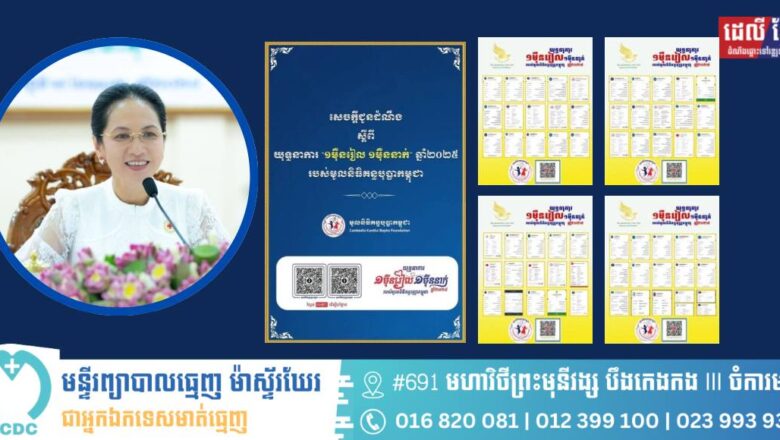 ឧកញ៉ា ឡាយ ឈុនហួ អគ្គ្គនាយក ថ្នាក់ដឹកនាំនិងបុគ្គលិកនៃក្រុមហ៊ុន​ សុីធី រ៉ាយស៍​ អុីមផត​ អិចផត​ ខូ​ អិលធីឌី បានចូលរួមថវិកាម្នាក់១ម៉ឺនដេីម្បីផ្តល់ជូនមូលនិធិគន្ធបុប្ផា​កម្ពុជា