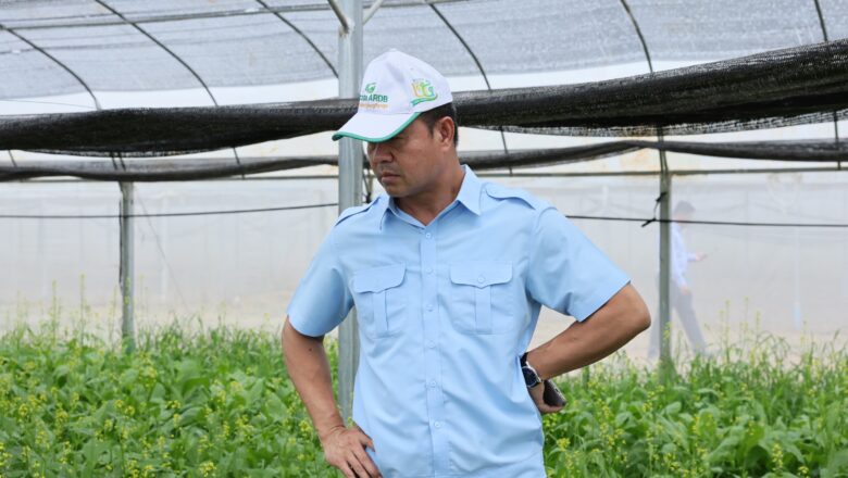 ឯកឧត្តមបណ្ឌិត កៅ ថាច និងសហការីអញ្ជើញចុះពិនិត្យមើលកសិដ្ឋានដាំដុះបន្លែសុវត្ថិភាពក្នងផ្ទះសំណាញ់ស្ថិតនៅឃុំជ័យធំ ស្រុកខ្សាច់កណ្តាល