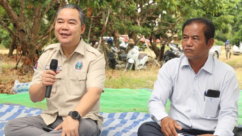 មន្រ្តីជាន់ខ្ពស់ក្រសួងកសិកម្មប្រជុំពិភាក្សាពិគ្រោះយោបល់ស្តីពីការបង្កើតសហគមន៍កសិកម្មទំនើប មៀនប៉ៃលិន និង​ស្វាយចន្ទី