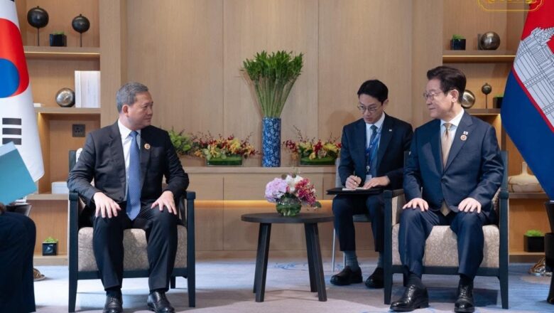 សម្តេចធិបតី ហ៊ុន ម៉ាណែត អញ្ជើញជួបពិភាក្សាការងារជាមួយឯកឧត្តម Lee Jae Myung ប្រធានាធិបតីនៃសាធារណរដ្ឋកូរ៉េ