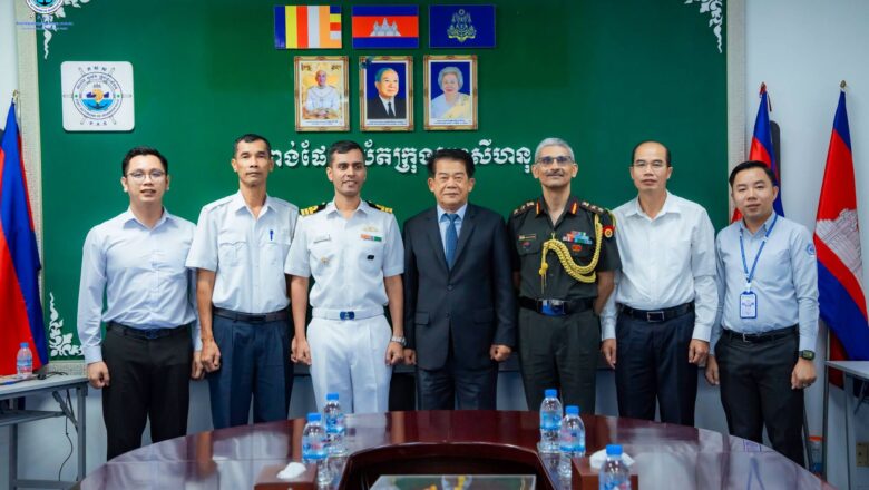 ដំណើរទស្សនកិច្ច គណៈប្រតិភូកងទ័ពជើងទឹកឥណ្ឌា របស់ នាវា INS Kulish មកកាន់ កំពង់ផែស្វយ័តក្រុងព្រះសីហនុ